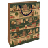 Nekupto Geschenk Kraftbeutel 37 x 28 x 10 cm Weihnachtshäuser, kleines Auto