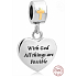 Sterling Silber 925 Religiöse Magie mit Gott sind alle Herzen möglich, Armband-Anhänger