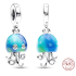 Charms Sterling Silber 925 Thermo - Qualle mit wechselnden Farben, Tierarmband Anhänger