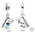 Charm Sterling Silber 925 Passport mit Zirkonia, aufklappbarer Reise-Armband-Anhänger