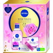 Nivea Rose Touch Mizellenwasser mit Bio-Rosenwasser 400 ml + Rose Touch feuchtigkeitsspendende Tagesgel-Creme für alle Hauttypen 50 ml, Kosmetikset für Frauen