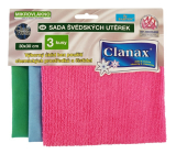 Clanax Schwedisches Handtuch aus Mikrofaser, Farbmix 30 x 30 cm 3 Stück