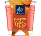 Glade Pumpkin Spice Latte duftende Duftkerze im Glas, Brenndauer bis zu 38 Stunden 129 g