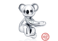 Charme Sterling Silber 925 Koala, Perle am Armband Tier