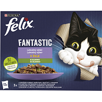 Felix Fantastic Beutel für Katzen mit Gemüse, 12 × 85 g