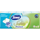 Zewa Softis Protect 4-lagige Papiertaschentücher, 10× 9 Stück