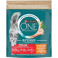Purina ONE Bifensis Sterilised Granulat für Katzen mit Hühnchen und Weizen, 750 g
