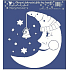 Fensterfolie ohne Kleber weißer Mond 23 x 20 cm