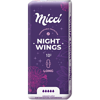 Micci Classic Night Damenbinden mit Flügeln, 10 Stk