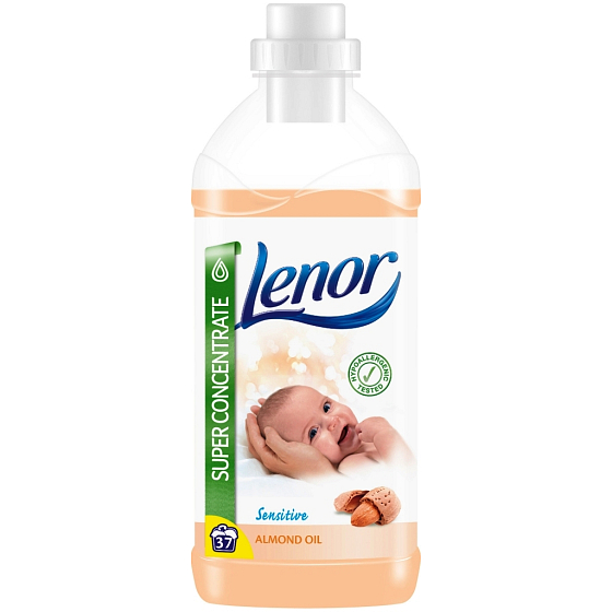 Lenor Sensitive Mandelöl mit dem Duft von Mandeln konzentrierten Weichspüler ist geeignet für empfindliche Babyhaut 37 Dosen 925 ml