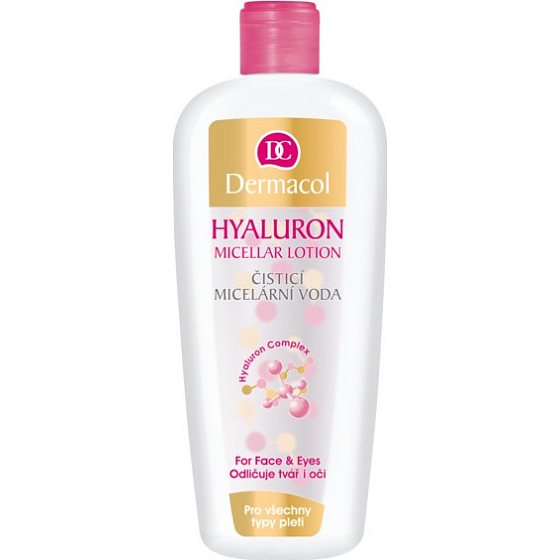 Dermacol Hyaluron Cleansing Micellar Lotion Reinigung von Mizellenwasser mit Hyaluronsäure 400 ml