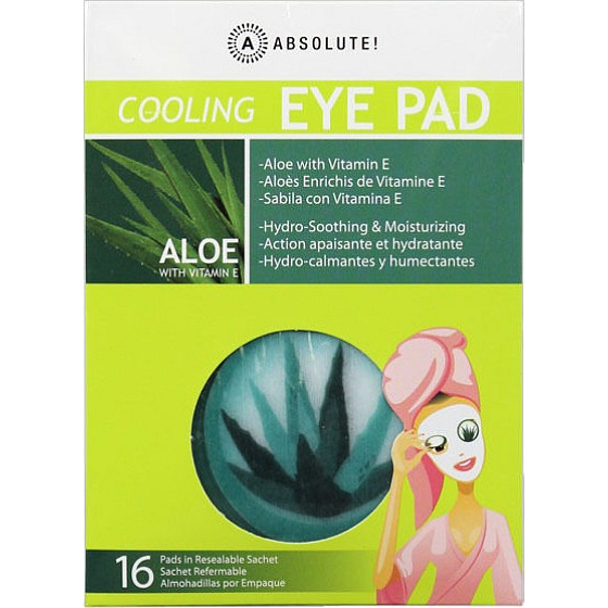 Absolute New York Cooling Eye Pad Aloe mit Vitamin E Cooling Eye Pads 16 Stück