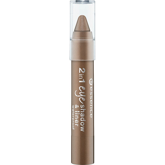 Essence 2in1 Eyeshadow & Liner wasserdichte Lidschatten und Linien 01 Go Bronze 3,5 g