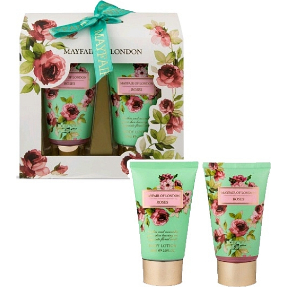 Mayfair of London Roses Duschgel 60 ml + Körperlotion 60 ml, Kosmetikset
