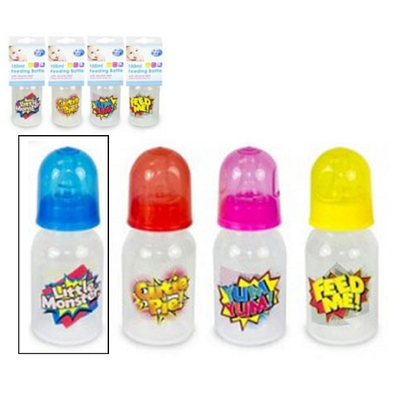 Erste Schritte Slogan 0+ Babyflasche blau 150 ml