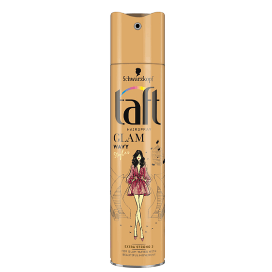 Taffeta Glam Wavy Extra stark härtendes Haarspray fixiert 250 ml Tag und Nacht