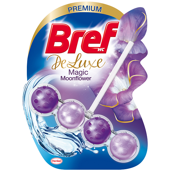 Bref De Luxe Magic Moonflower fester Toilettenblock für hygienische Sauberkeit und Frische Ihrer Toilette 50 g