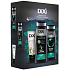 Dixi Men 3 in 1 Active Relax Duschgel 400 ml + Shampoo gegen Schuppen für Haare 400 ml + Fußpflegebalsam gegen schwitzende Füße 100 g, Kosmetikset