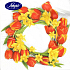 Nekupto Papierservietten 3-lagig 33 x 33 cm 20 Stück Ostern Tulpen und Narzissen Kranz