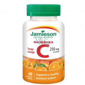 Jamieson Vitamin C Gummies Orange immunstärkende Lutschtabletten 250 mg Nahrungsergänzungsmittel 60 Tabletten