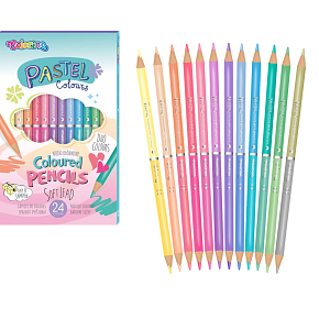 Colorino Crayons Pastell doppelseitig 12 Stück / 24 Farben