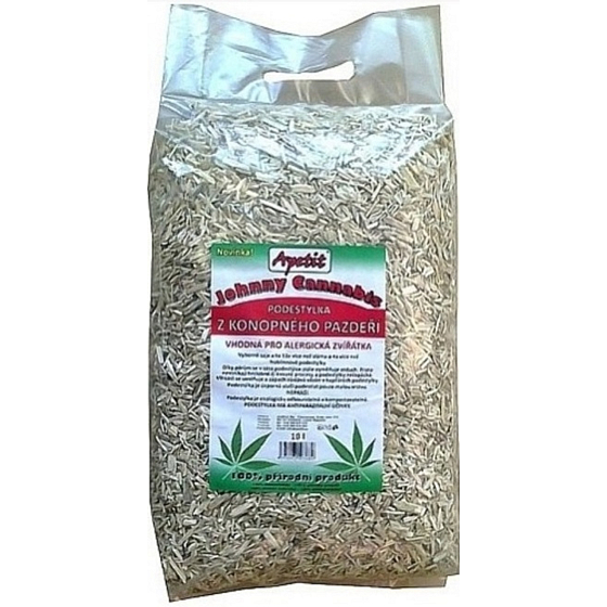Apetit Johnny Cannabis Hanfstreu Bettwäsche für allergische Tiere ökologische staubfreie Bettwäsche. 100% Naturprodukt 10 l