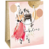Ditipo Geschenk Papiertüte 11,4 x 6,4 x 14,6 cm zwei Frauen