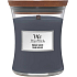 WoodWick Indigo Suede - Blaue Wildleder-Duftkerze mit Holzdocht und Deckel Glas mittel 275 g