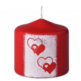 Emocio Hearts Kerze rot Zylinder 70 x 80 mm