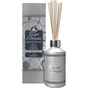 Tesori d'Oriente Muschio Bianco Aroma Diffusor mit Rattanstäbchen, 200 ml