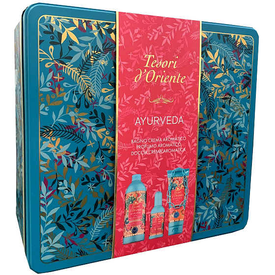 Tesori d Oriente Ayurveda Eau de Toilette 100 ml + Duschgel 250 ml + Badeschaum 500 ml, für Frauen Geschenkset