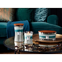 WoodWick Trilogy Icy Woodland - Ice Forest Duftkerze mit Holzdocht und Deckel Glasschiffchen 453 g