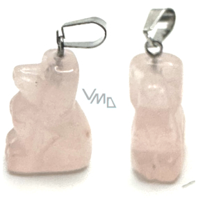 Rosie's Dog Anhänger Naturstein, handgeschliffene Figur 1,8 x 2,5 x 8 mm, Liebesstein