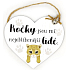 Nekupto Pets Holzschild Katzen sind meine Lieblingsmenschen 16 x 14 x 2 cm