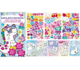 Mal- und Klebeset nach Zahlen Einhorn 6 Blatt, 160 Sticker 14,5 x 25 cm