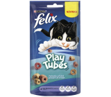 Felix Play Tubes Fisch und Garnele, Fleischdelikatesse für ausgewachsene Katzen 50 g