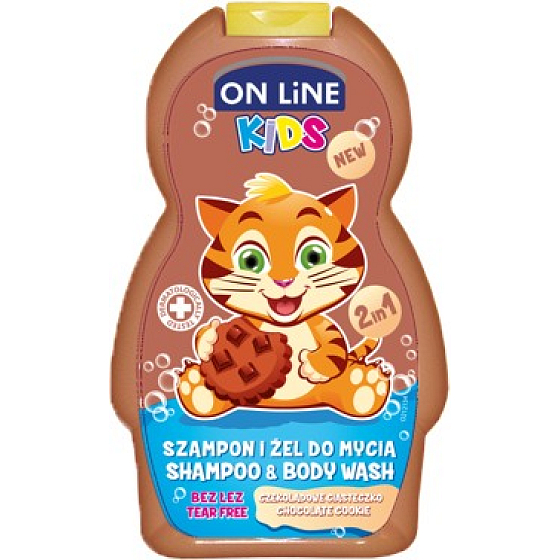 On Line Kids Schokoladenkeks 2in1 Duschgel und Haarshampoo für Kinder 250 ml