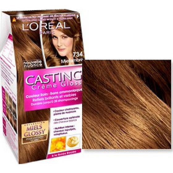 Loreal Paris Casting Creme Glanz Haarfarbe 734 Honig Bernstein