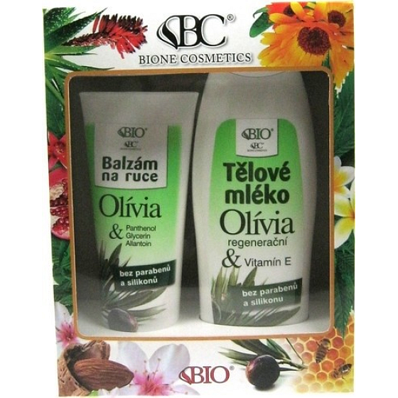 Bione Cosmetics Olivia Körperlotion 500 ml + Handbalsam 200 ml, Kosmetikset