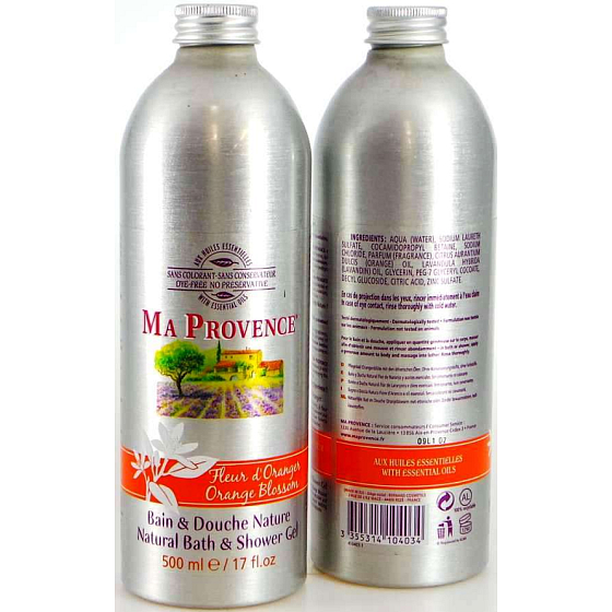 Ma Provence Bio Orange blüht 3 in 1 Badeschaum, Duschgel und Shampoo 500 ml