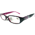Berkeley Reading Prescription Glasses +1.50 schwarz-pink mit Blumen 1 Stück MC 2103