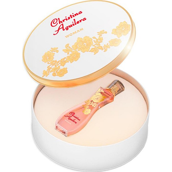 Christina Aguilera Frau parfümiertes Wasser 30 ml + Blechdose, Geschenkset