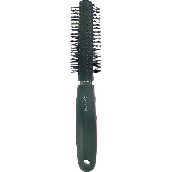 Salon Professional Brush Haarbürste rund schwarz-pink 22,5 cm 40270