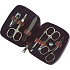 Dup Manicure Leder 6 Stück Bordeaux gemustert mit Druckmuster 230401-314