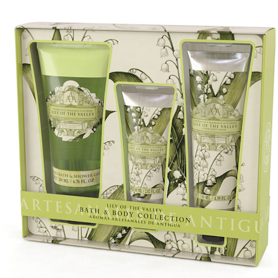 Somerset Toiletry Maiglöckchen Luxus Körpercreme 130 ml + Duschgel 200 ml + Luxus Handcreme 60 ml, Kosmetikset