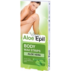 Aloe Epil Body Enthaarungswachsstreifen für den Körper 16 + 2 Stück