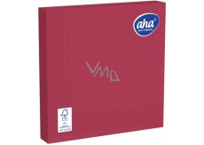Aha Papierservietten 3-lagig 33 x 33 cm 20 Stück einfarbig gesättigtes Burgund