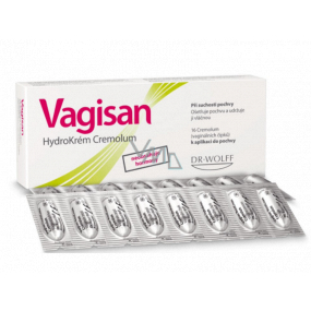 Vagisan HydroCream Cremolum Feuchtigkeitszäpfchen für vaginale Trockenheit 16 Zäpfchen