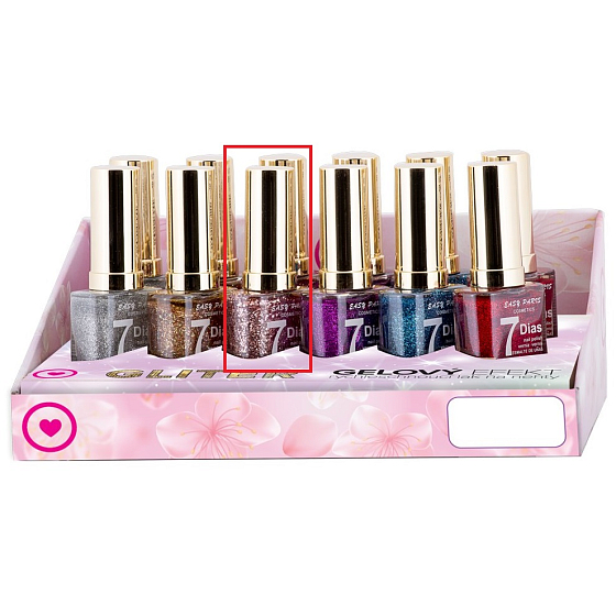 My 7Dias Efecto Gel Gel-Nagellack mit Glitzer rosa 13 ml