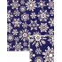 Nekupto Weihnachtsgeschenkpapier 70 x 500 cm Dunkelblau mit weißen Flocken